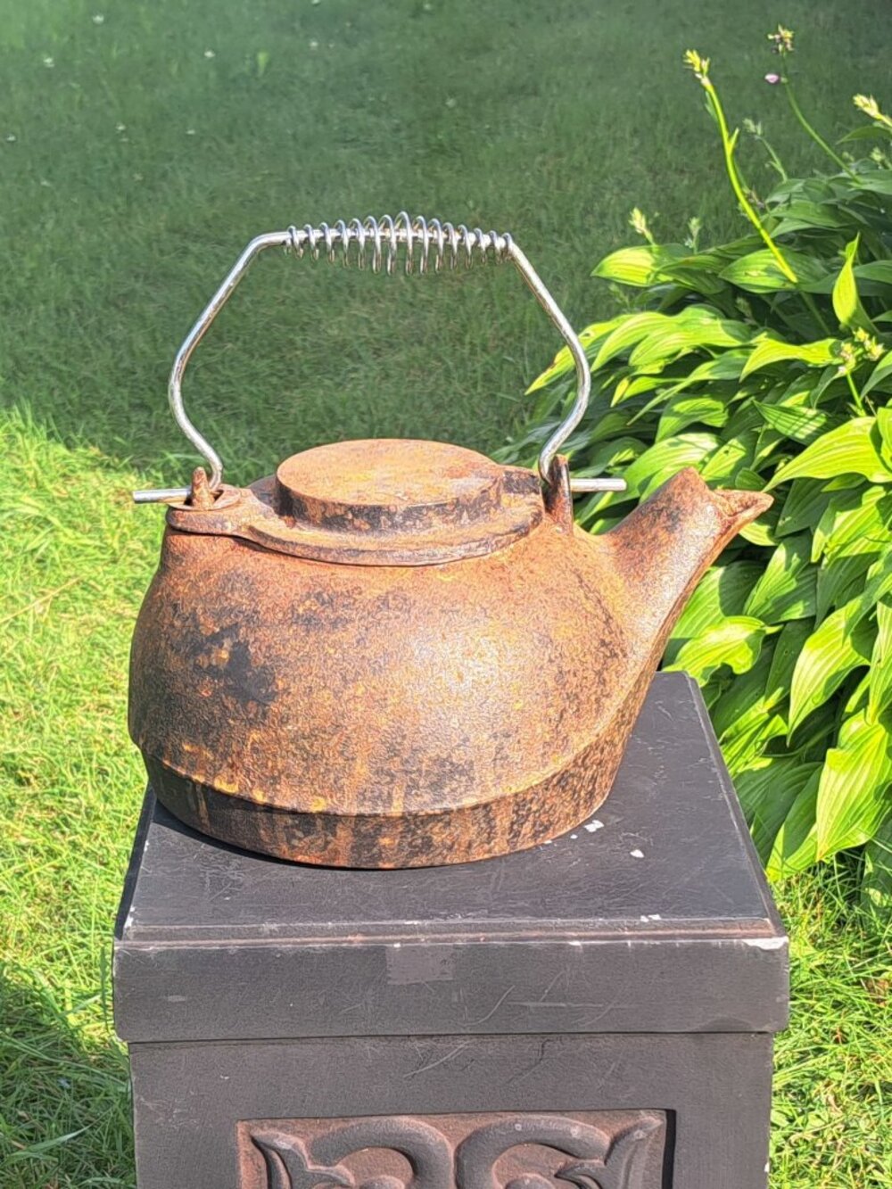 Vintage Cast Iron Iron Kettle